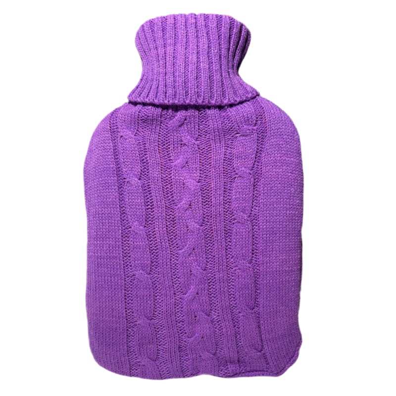 Life Hot Water Bottle + Knitted Cover