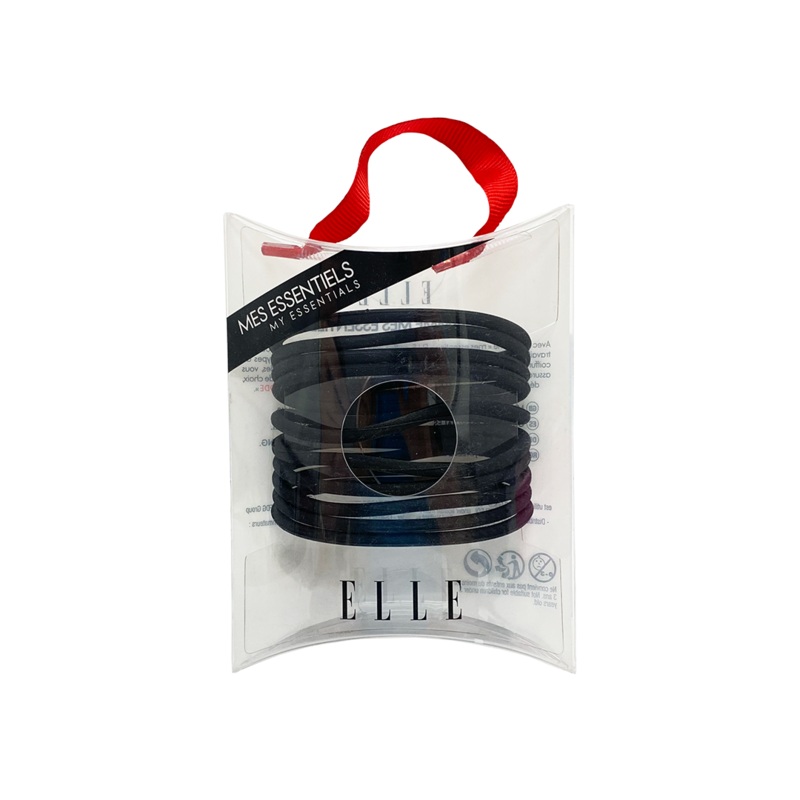Elle My Essentials Hair Elastics Silicone Black