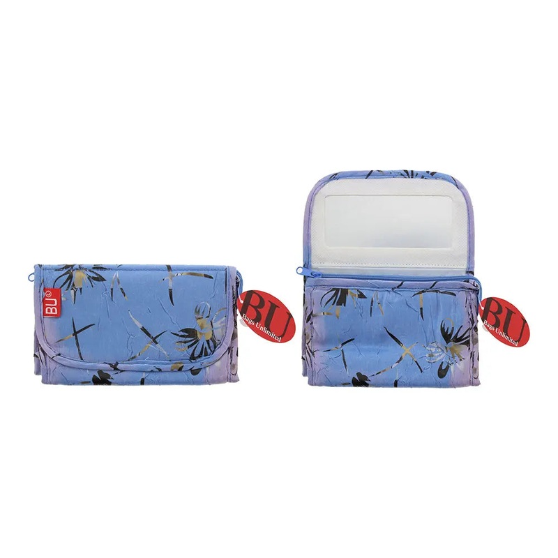 Bags Unlimited Blue & Purple Small Bag With Mirrors