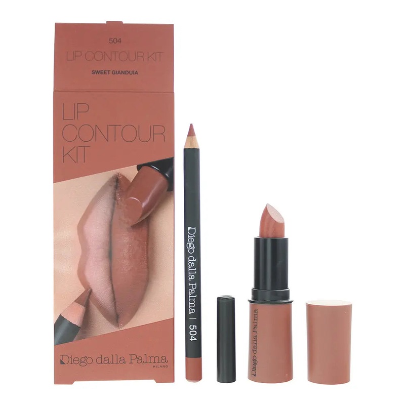 Diego Dalla Palma Lip Contour Kit Gianduja 504 2 Piece Gift Set: Lipstick 4g – L
