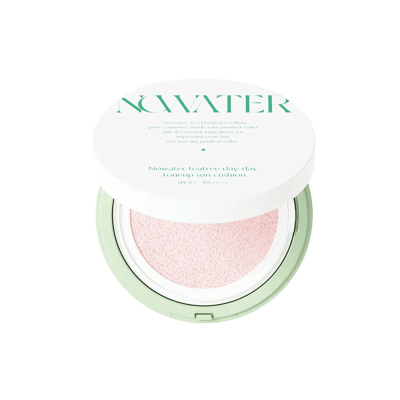 NOWATER Teatree Day-Day Toneup Sun Cushion  SPF50+ PA++++ 25g – 2 Colors 02 Natural Light