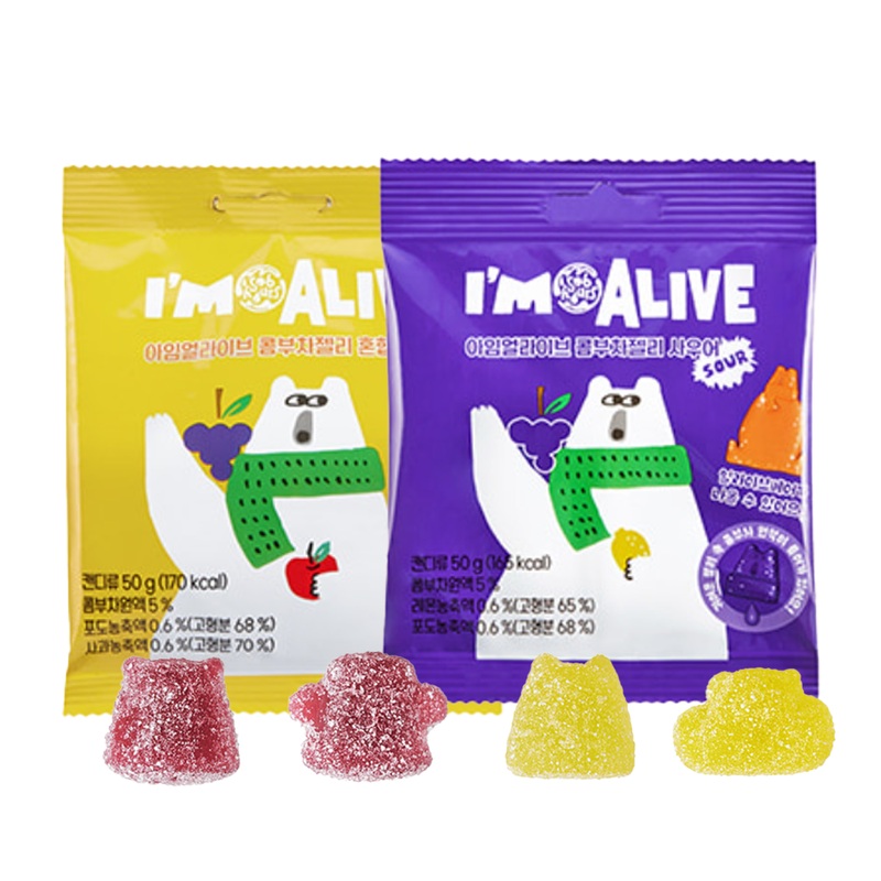 IMALIVE Kombucha Jelly 50g x 10 bags (2 Flavor) #Sour