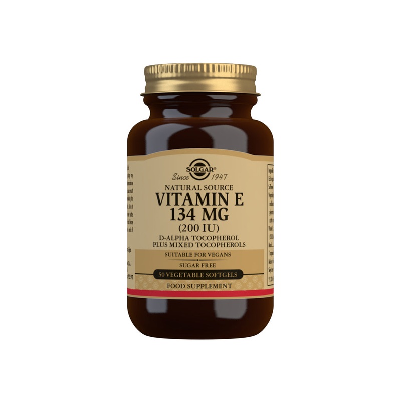 Natural Source Vitamin E 134mg (200 IU) 50 capsules