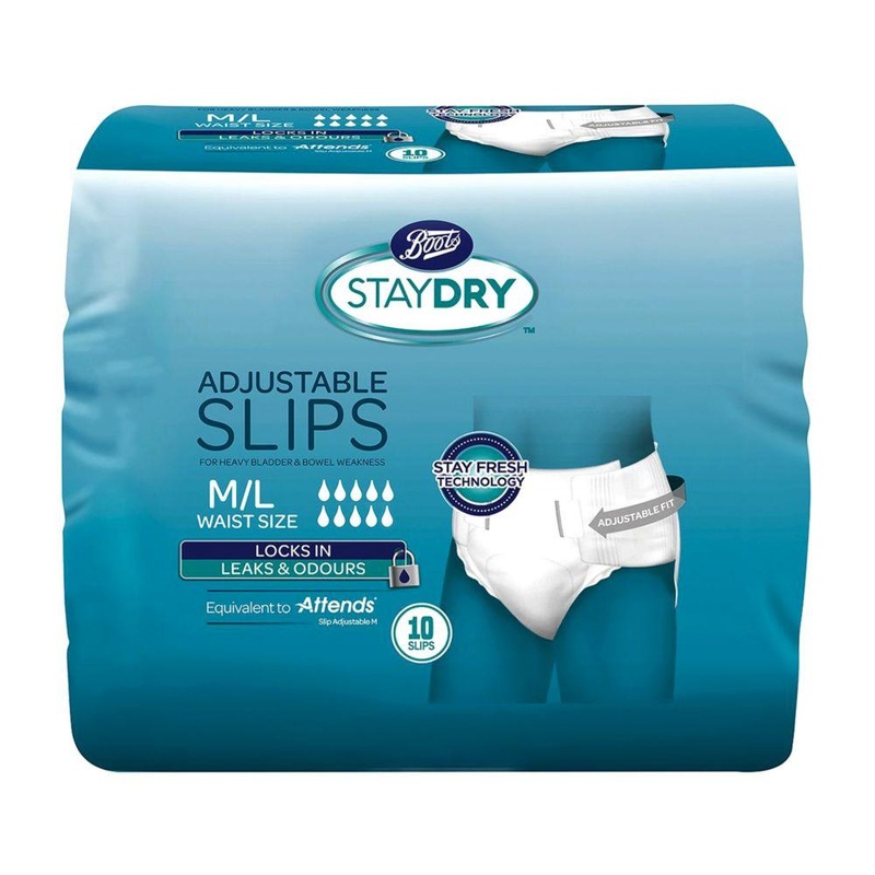 Staydry Adjustable Slips (Sizes Medium-Xl) Medium/large
