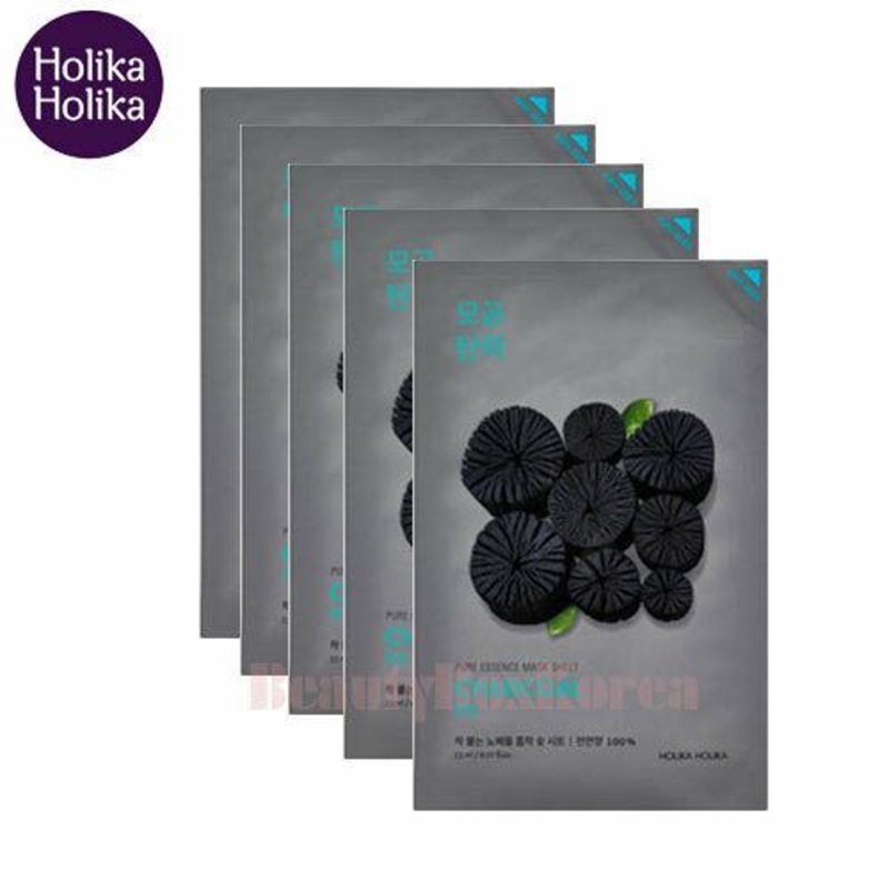 Holika Holika Pure Essence Mask #Charcoal 5ea
