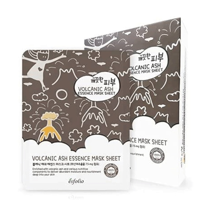 esfolio Pure Skin Volcanic Ash Essence Mask Sheet  25ml *10ea