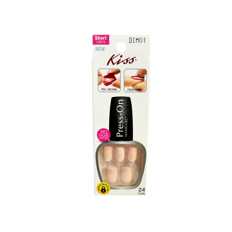 Kiss Press On Manicure Short 24 Nails DIM01
