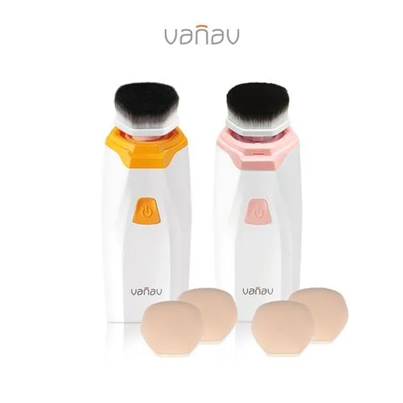 VANAV Cover Fit Vibrating Brush For Perfect Makeup Orange