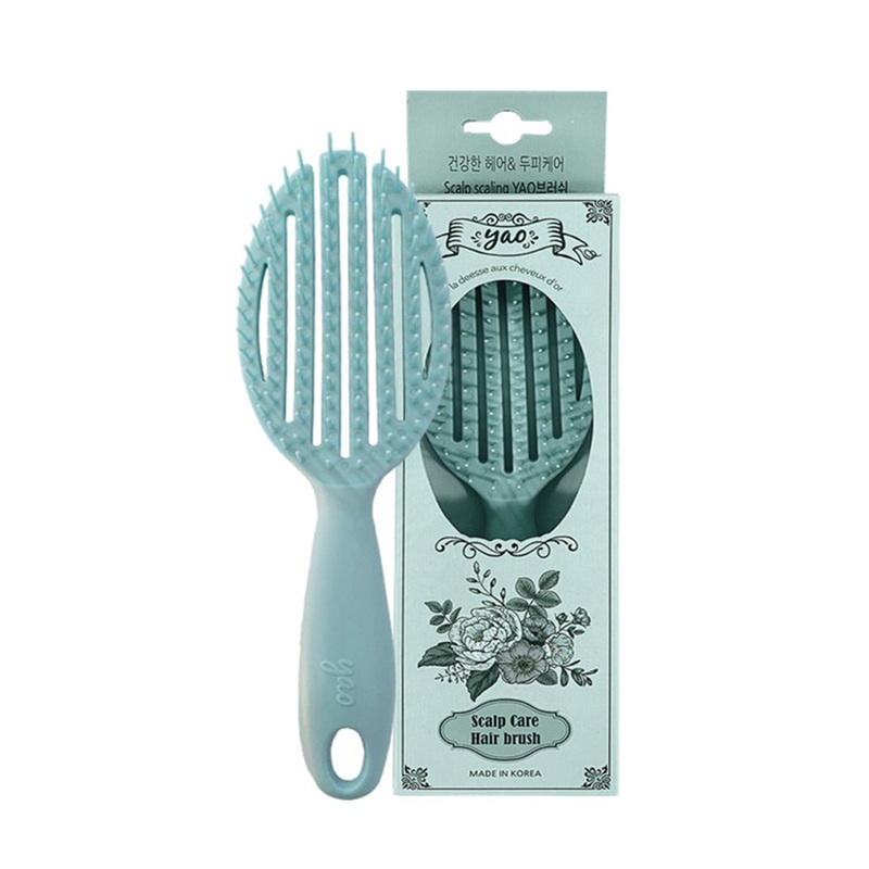 yao Scalp Care Round Brush 4 Colors Ash Blue