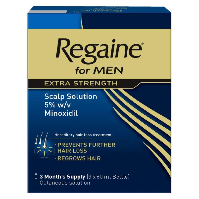 For Men Extra Strength Scalp Solution 5% W/V Minoxidil – 3 Months Supply 180 ML