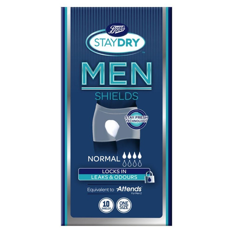 Staydry Men Normal Shields One Size – 10 Shields