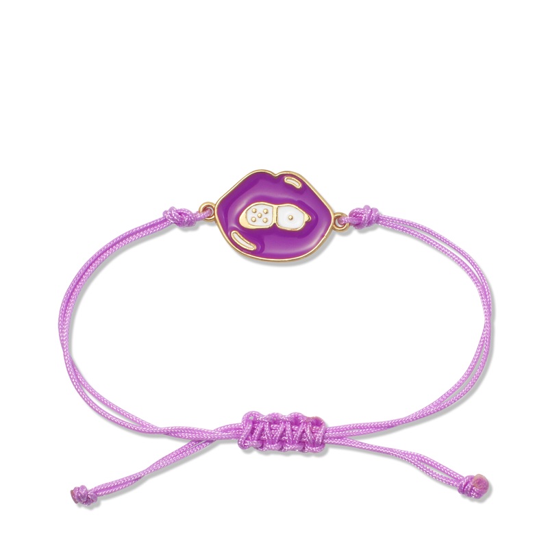 Plum Kisses Lucky Bracelet Charm