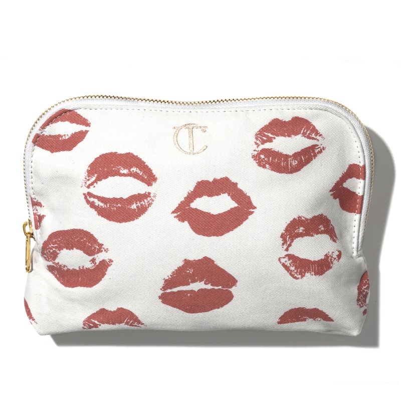 Lip Print Canvas Makeup Bag